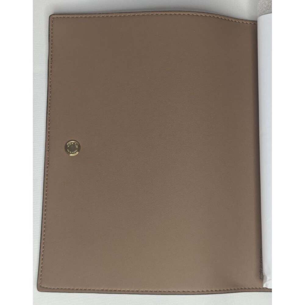 Coach Notebook in Signature Canvas w/ Smooth Leather Details - Khaki, NWT - Picture 3 of 5
